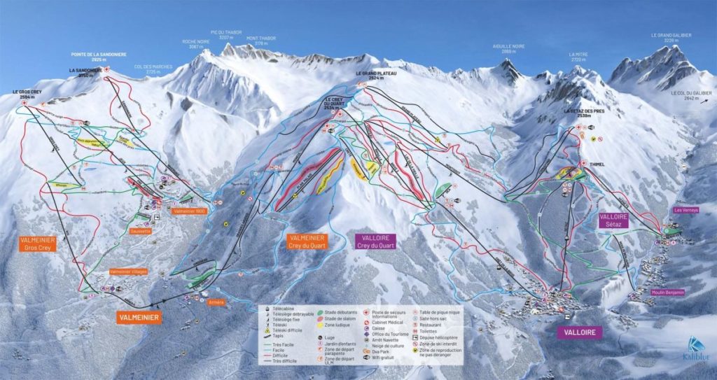 Plan des pistes La Valloire